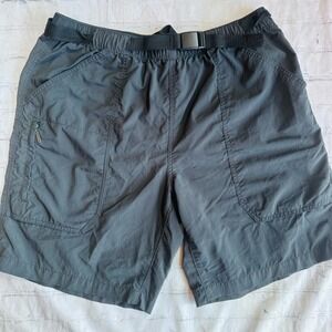 EUC Men’s Large Eddie Bauer Dark Gray Nylon Hiking Cargo Shorts